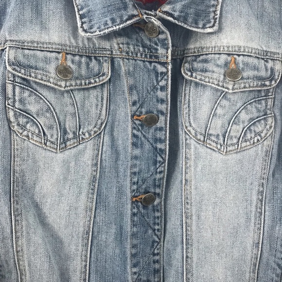 Jade Rocks Button Up Western Denim Jacket Size Large - Picture 3 of 7